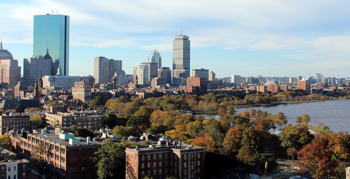 Una vista panorámica del horizonte de Boston