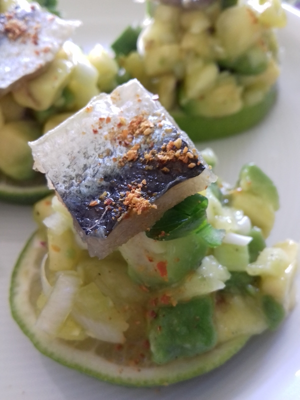 Plato de marisco en clase de cocina de Arantxa