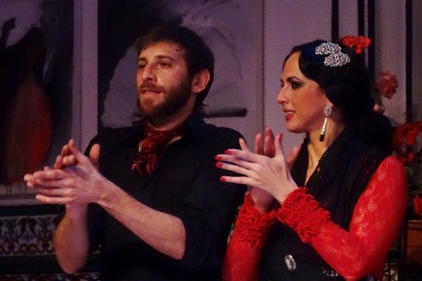 Patricia Ibáñez con su marido Abel Harana, también bailaor de flamenco en Sevilla