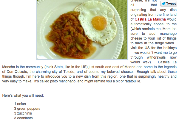 ¡La Tortuga Viajera es un maravilloso blog de cocina española lleno de deliciosas recetas en inglés!
