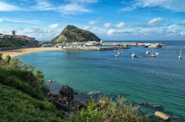 Pueblo costero de Getaria, País Vasco, España