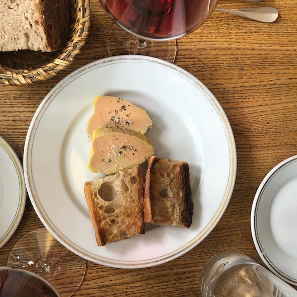 Foie gras en La Bourse et la Vie, uno de los mejores restaurantes de París.