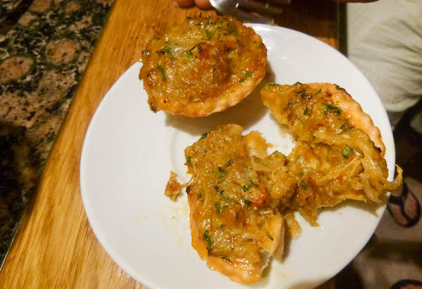 Pintxos de txangurro en el Bar Ganbara de San Sebastián