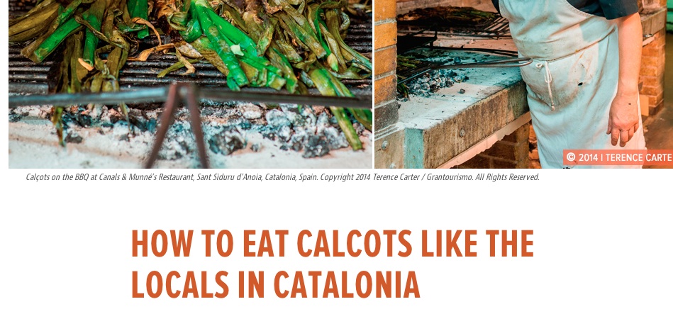 ¡Los calçots, o cebollas a la parrilla catalanas, son un elemento básico de la cocina local! Probar comida catalana es una de las mejores cosas que hacer para los amantes de la comida en Barcelona.