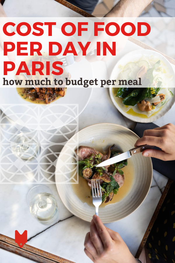 Una guía del costo promedio de comida en París por día