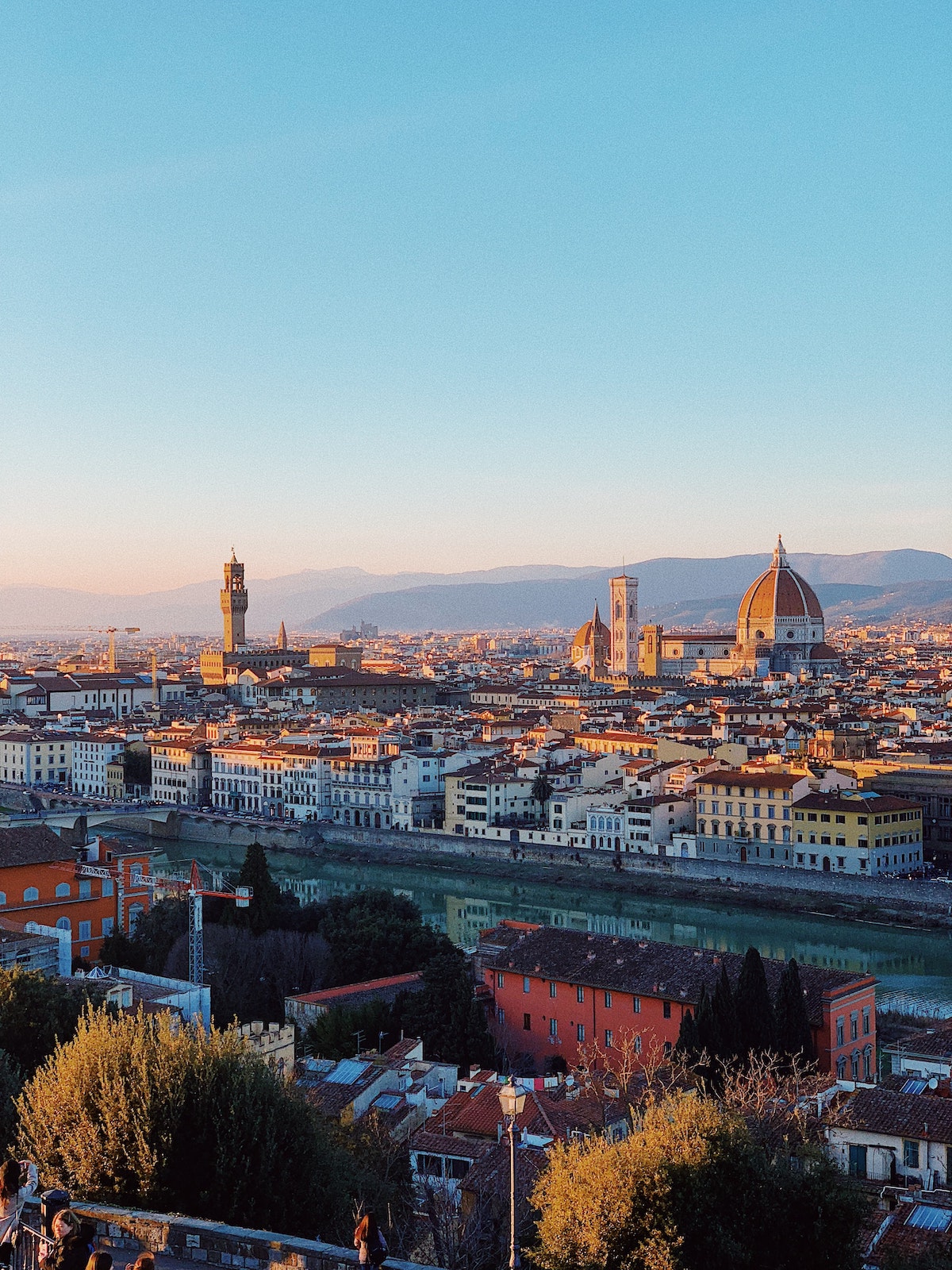 Vistas de la ciudad de Florencia, Italia al atardecer