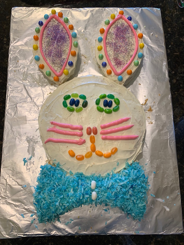 pastel de conejito de pascua