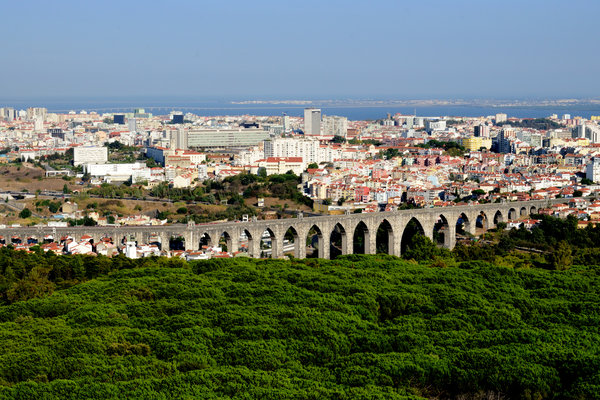 Vista de Lisboa desde el mirador de Miradouro de Monsanto
