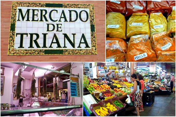 De todas las cosas que hacer en Sevilla, visitar un mercado como este, el hermoso Mercado de Triana, es uno de nuestros favoritos.