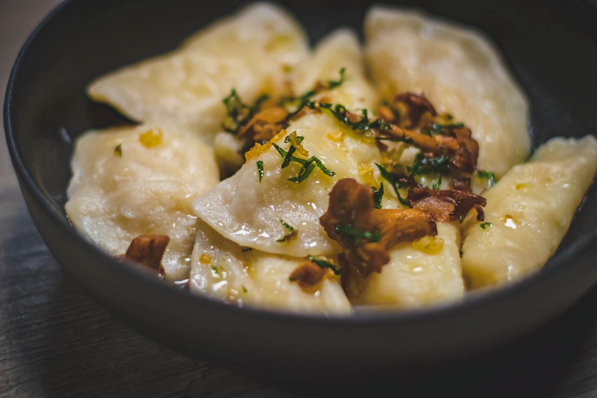 dim sum con setas silvestres