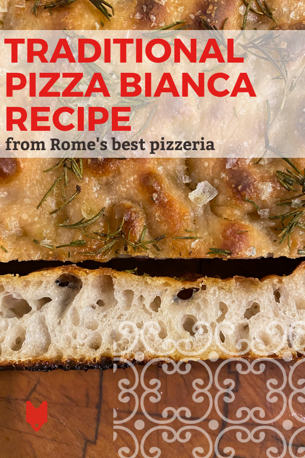 Receta de pizza bianca de Roma