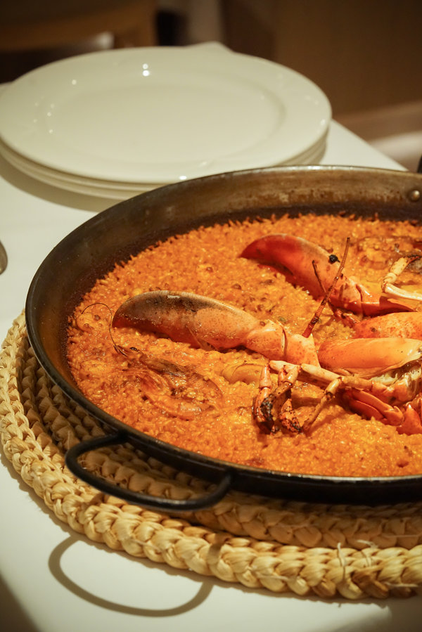 Arroz de bogavante en el restaurante L'Albufera de Madrid