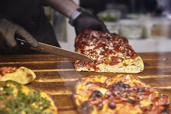 PIzza en Casamanco en el mercado de Testaccio en Roma