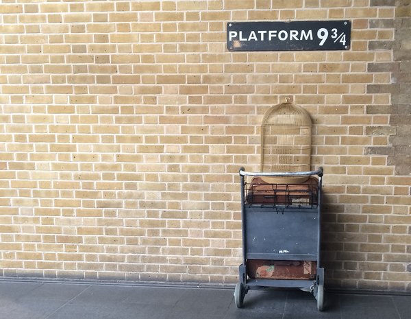 Plataforma 9 3/4 en la estación de King's Cross en Londres