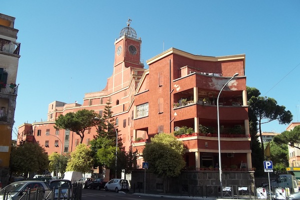 Casas en el barrio de Garbatella de Roma