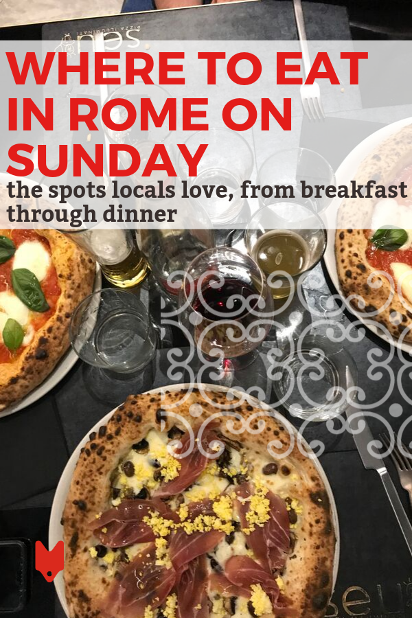¿No sabes dónde comer en Roma el domingo? Esta guía lo tiene cubierto.